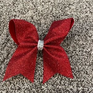 Red Glitter Hair Bow